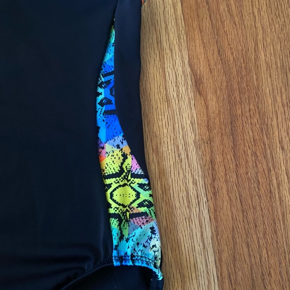 GK Leotard Black with Vibrant Accents - Picture 3 of 8
